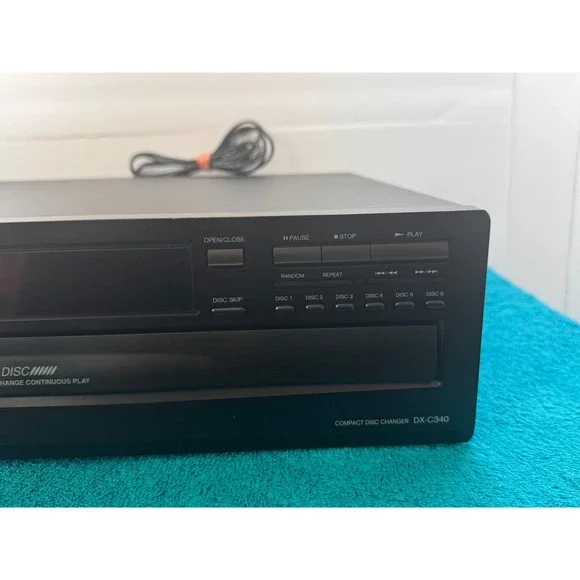 Onkyo DX-C340 6-CD Carousel Changer Player Black Vintage 1998 DXC340 - No Remote - Picture 5 of 12